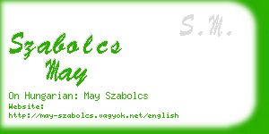 szabolcs may business card